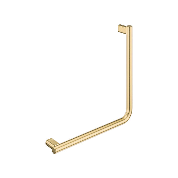 90 Degree Care Slimline Ambulant Care Hand Grab Rail in Urban Brass