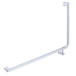 90 Degree Care Slimline Left-Hand Grab Rail in Stainless Steel