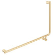 90 Degree Care Slimline Left-Hand Grab Rail in Urban Brass