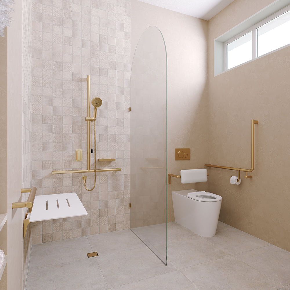 90 Degree Care Slimline Left-Hand Grab Rail