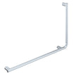 Independent Living, 90 Degree Care Slimline Left-Hand Grab Rail in Stainless Steel