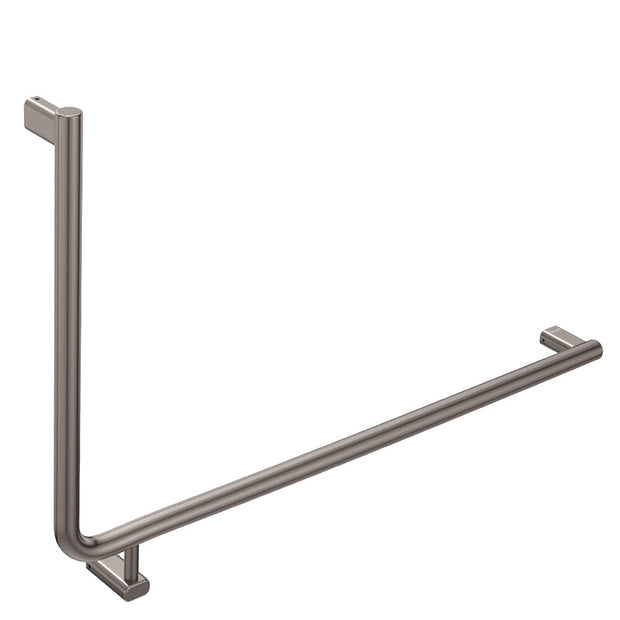 90 Degree Care Slimline Right-Hand Grab Rail in Gun Metal