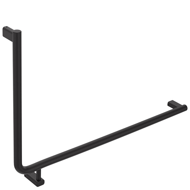 90 Degree Care Slimline Right-Hand Grab Rail in Matte Black