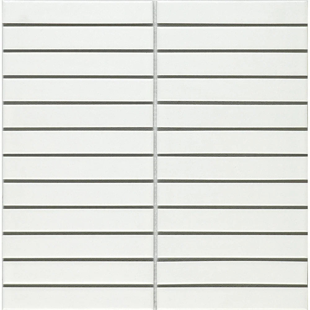 Finger White Flat Porcelain Mosaic tile