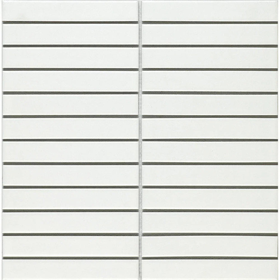 Finger White Flat Porcelain Mosaic tile