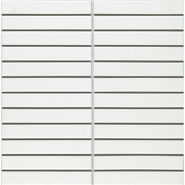 Finger White Gloss Flat Porcelain Mosaic tile