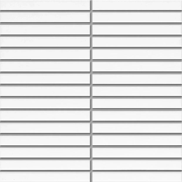 Finger White Matt Flat Porcelain Mosaic tile