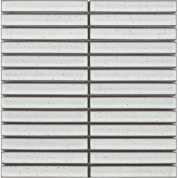 Finger White Gloss Concave Porcelain Mosaic tile