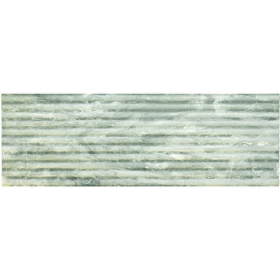 Fluted Travertino Jungle Marble Look Porcelain Tiles tile
