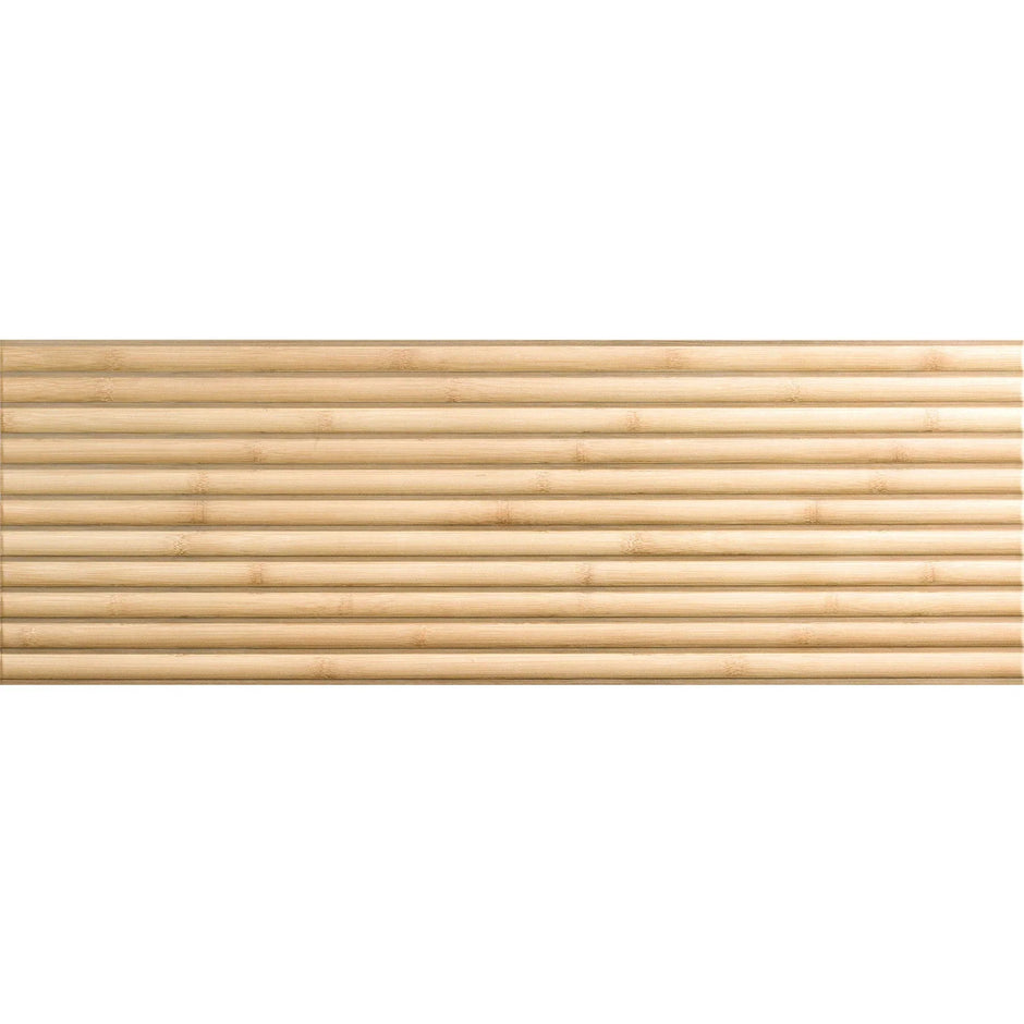 Fluted Bamboo Natural Marble Look Porcelain Tiles tile