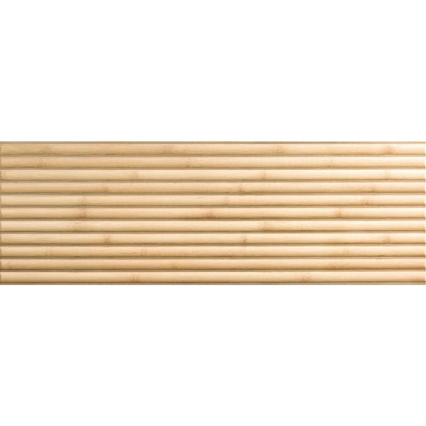 Fluted Bamboo Natural Marble Look Porcelain Tiles tile