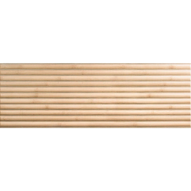 Fluted Bamboo Oak Marble Look Porcelain Tiles tile