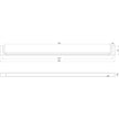 Gloss Single Towel Rail 800mm