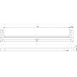 Gloss Single Towel Rail 600mm