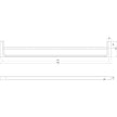 Gloss Double Towel Rail 800mm