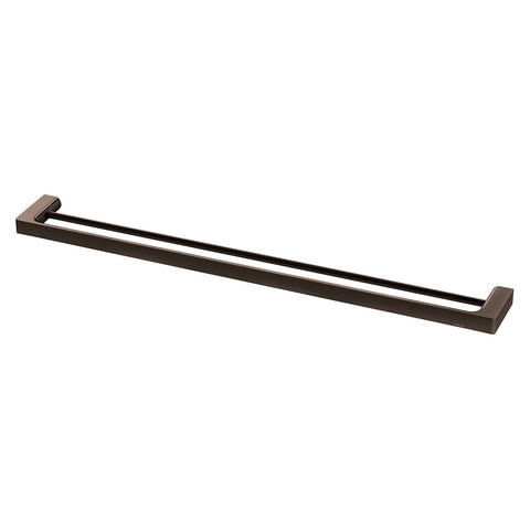 Phoenix Gloss Double Towel Rail 800mm in Brushed Bronze