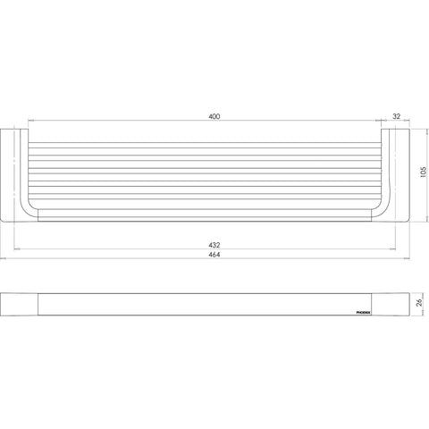 Phoenix Gloss Shower Shelf in Brushed Bronze bathroom accessory