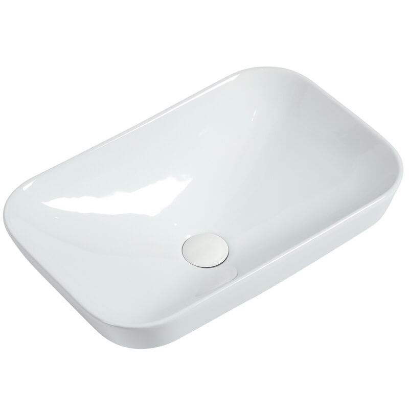 Goccia Semi Recess Drop In Ceramic Basin
