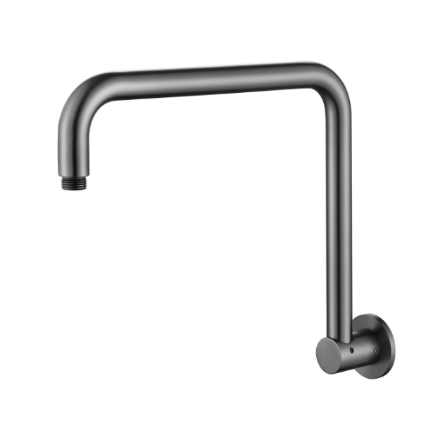 Round High Rise Shower Arm - gun-metal