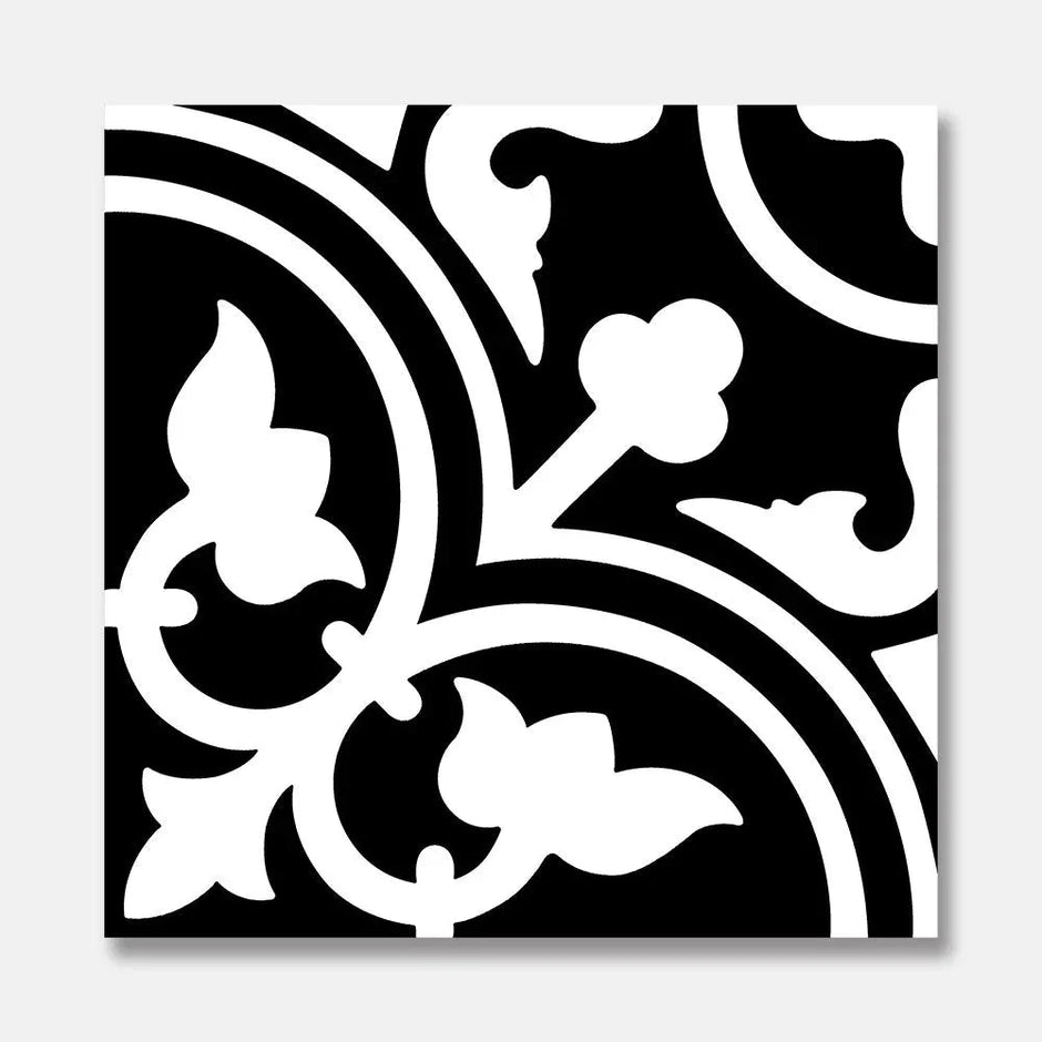 Heritage Aster Black Porcelain Tiles tile