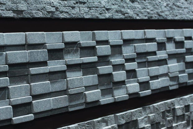 Great Bluestone Wall Natural Stone Mosaic in a room setting