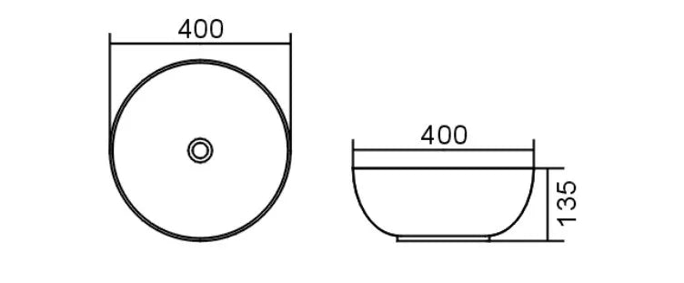 BONDI BASIN 400 ROUND GLOSS WHITE