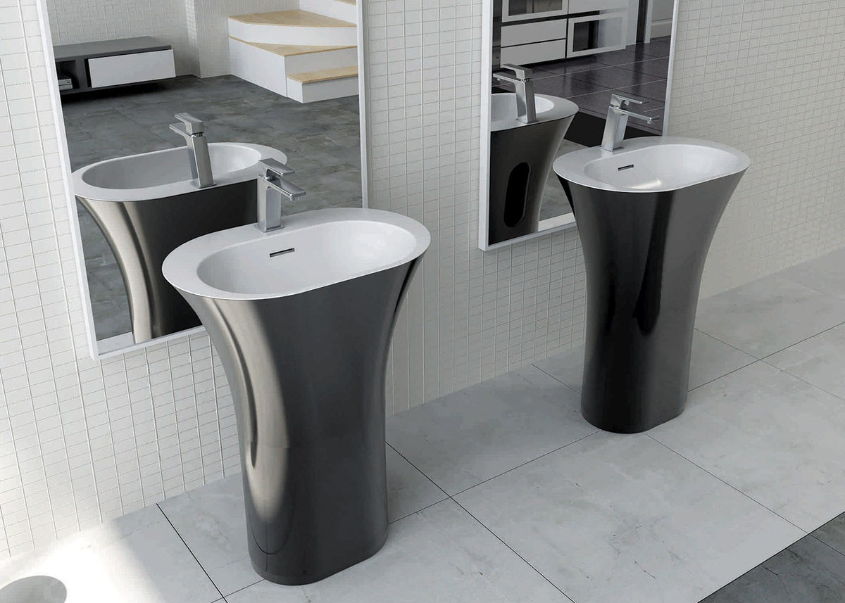 Iceland Freestanding Pedestal Basin