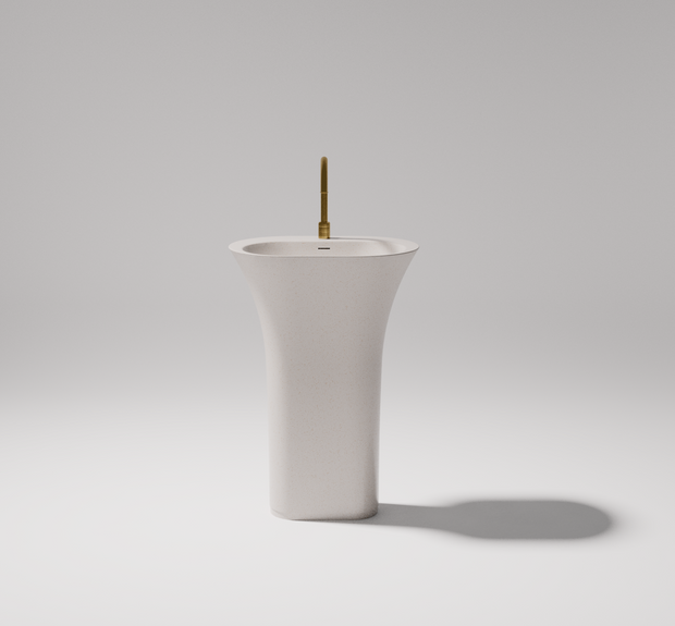 Pietra Bianca Iceland Freestanding Pedestal Basin