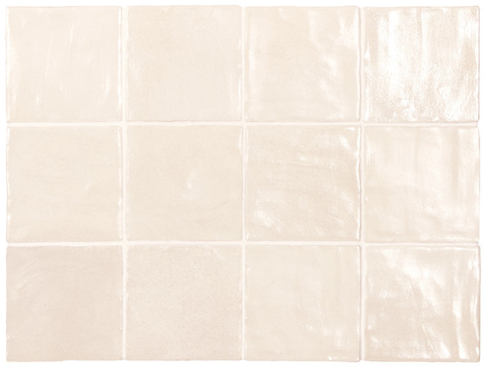 Iris Ivory Pearlescent Wall Tiles in a room setting