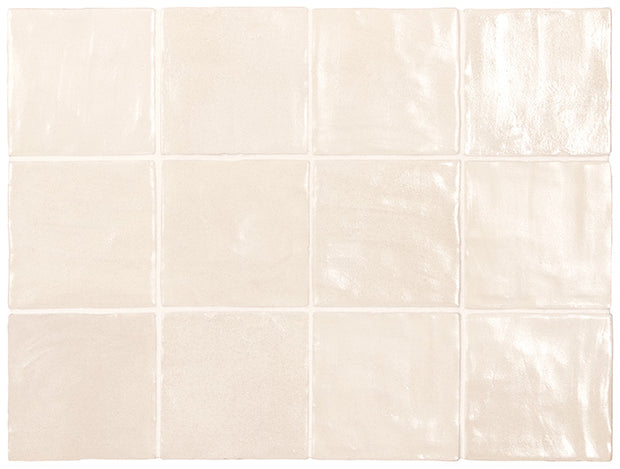 Iris Ivory Pearlescent Wall Tiles in a room setting