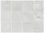 Iris Silver Pearlescent Wall Tiles in a room setting