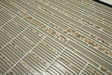 Jewelstone Botticino Gold + es45 Glass and Stone Mosaic in a room setting