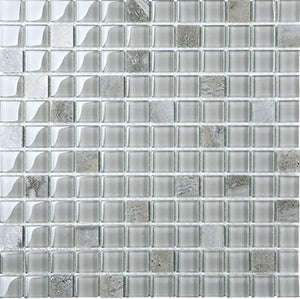 Jewelstone Travertinegalaxy + es56 Glass and Stone Mosaic tile