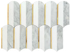 JUMBO FEATHER CARRARA + THASSOS + GOLD