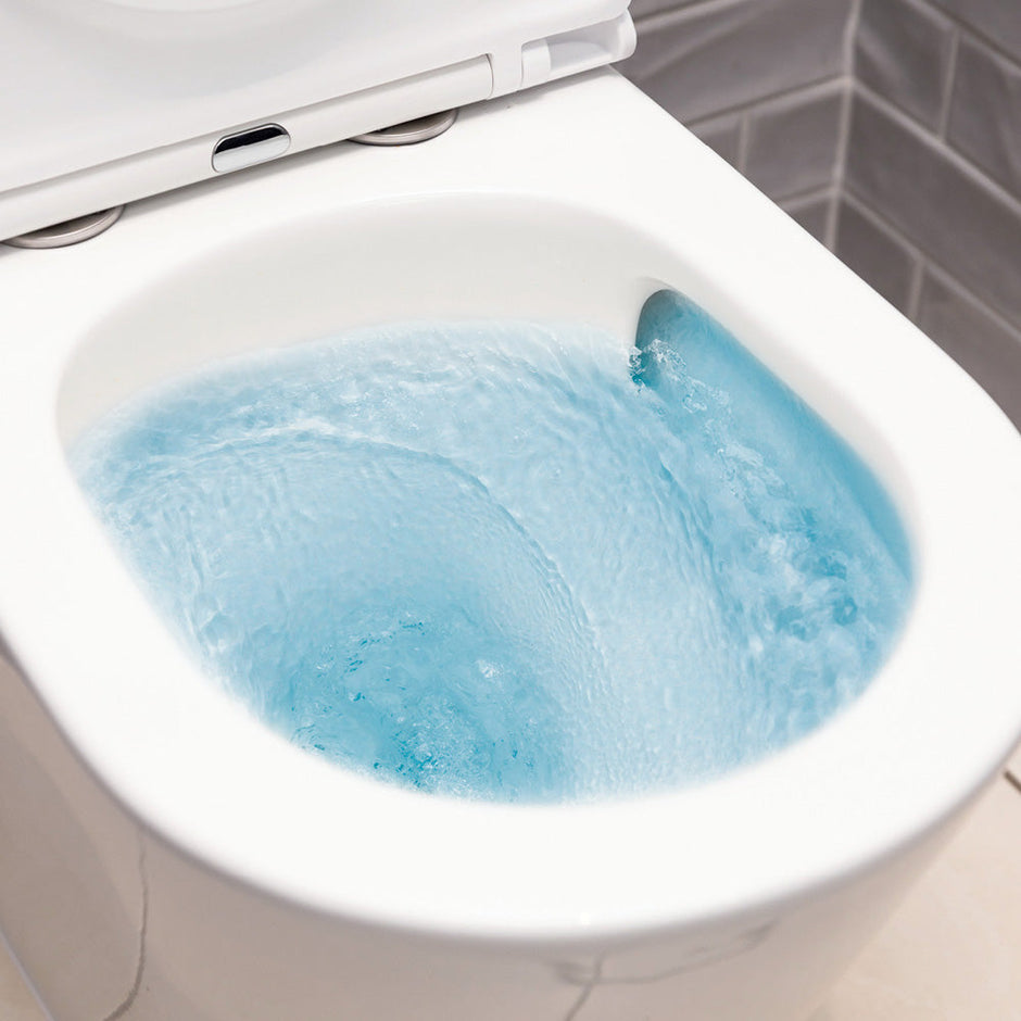Koko Tornado Flush Wall-Faced Toilet Suite, Gloss White with Slim Seat