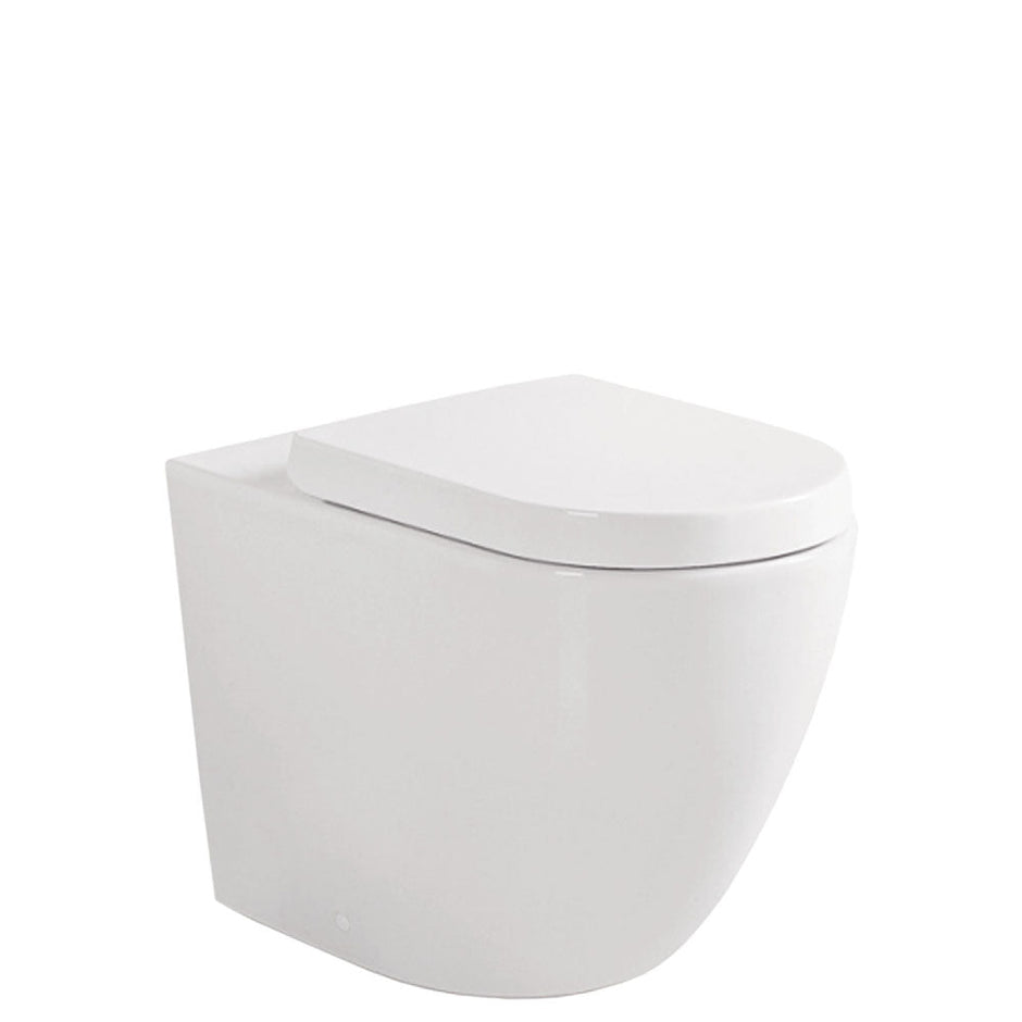 Koko Tornado Flush Wall-Faced Toilet Suite, Gloss White