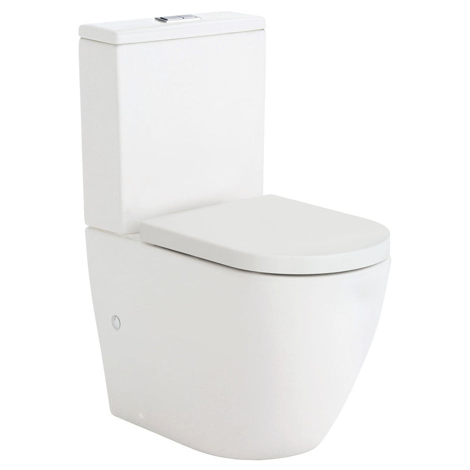 Fienza Koko Tornado Back-to-Wall Toilet Suite, Matte White