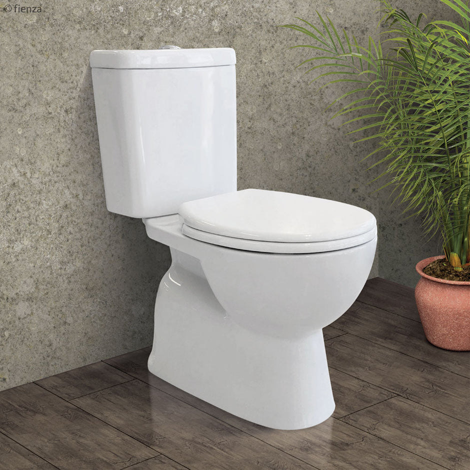 Stella Tornado Flush Close-Coupled Toilet Suite, Gloss White with P-Trap