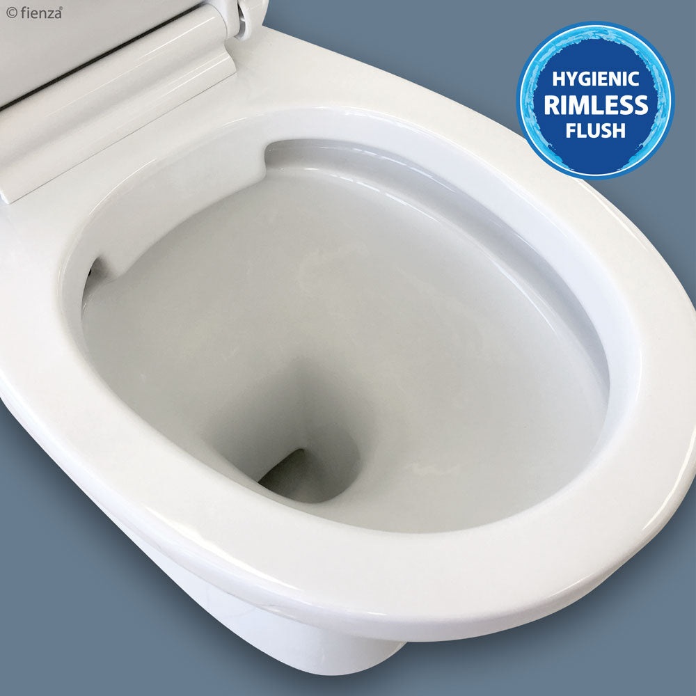 Stella Tornado Flush Close-Coupled Toilet Suite, Gloss White with P-Trap