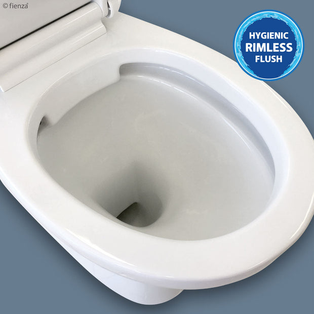 Stella Tornado Flush Close-Coupled Toilet Suite, Gloss White with P-Trap