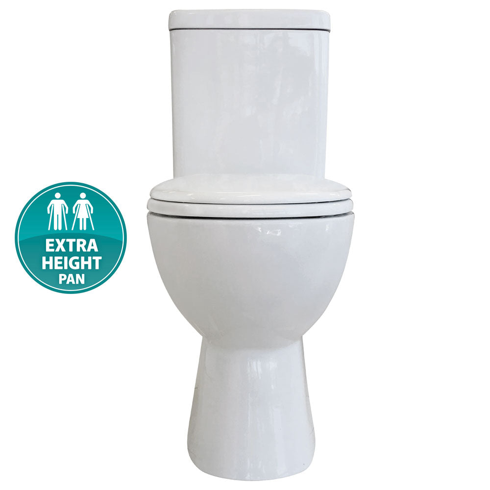 Stella Tornado Flush Close-Coupled Toilet Suite, Gloss White with P-Trap