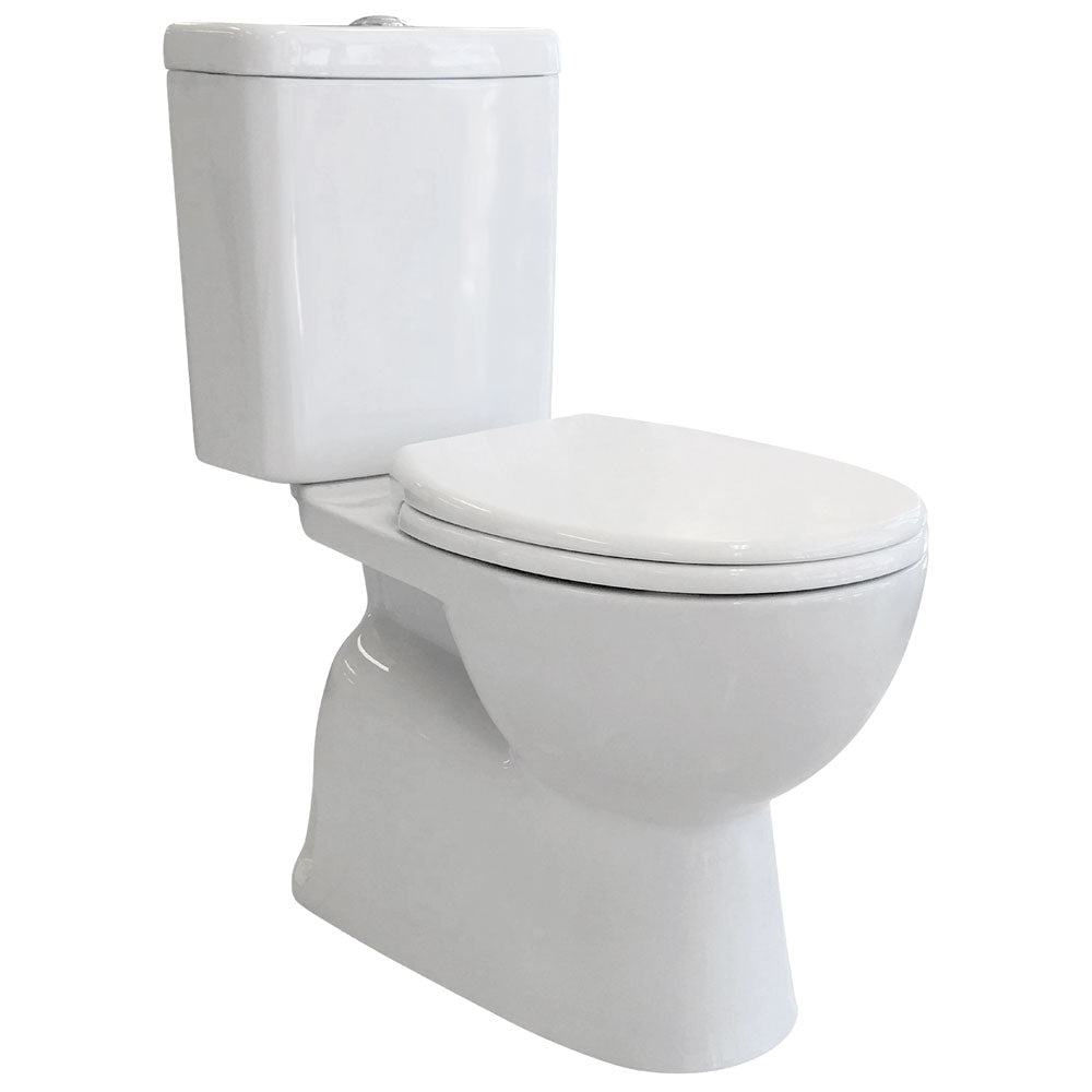 Stella Tornado Flush Close-Coupled Toilet Suite, Gloss White with P-Trap