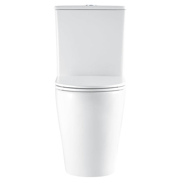 Alix Slim Cistern Back-to-Wall Toilet Suite, Gloss White with Slim Seat