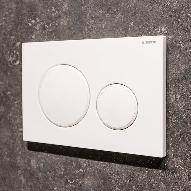Alix Back-to-Wall Toilet Suite, Gloss White with Slim Seat