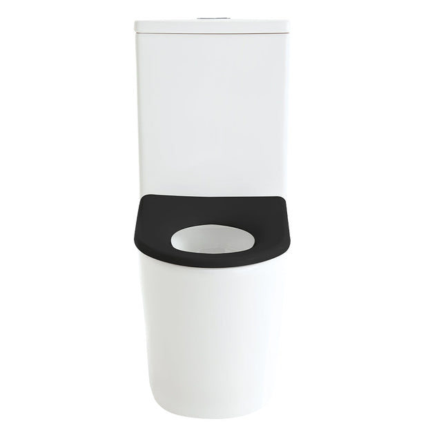 Isabella Junior Tornado Flush Back-to-Wall Toilet Suite, Black Seat