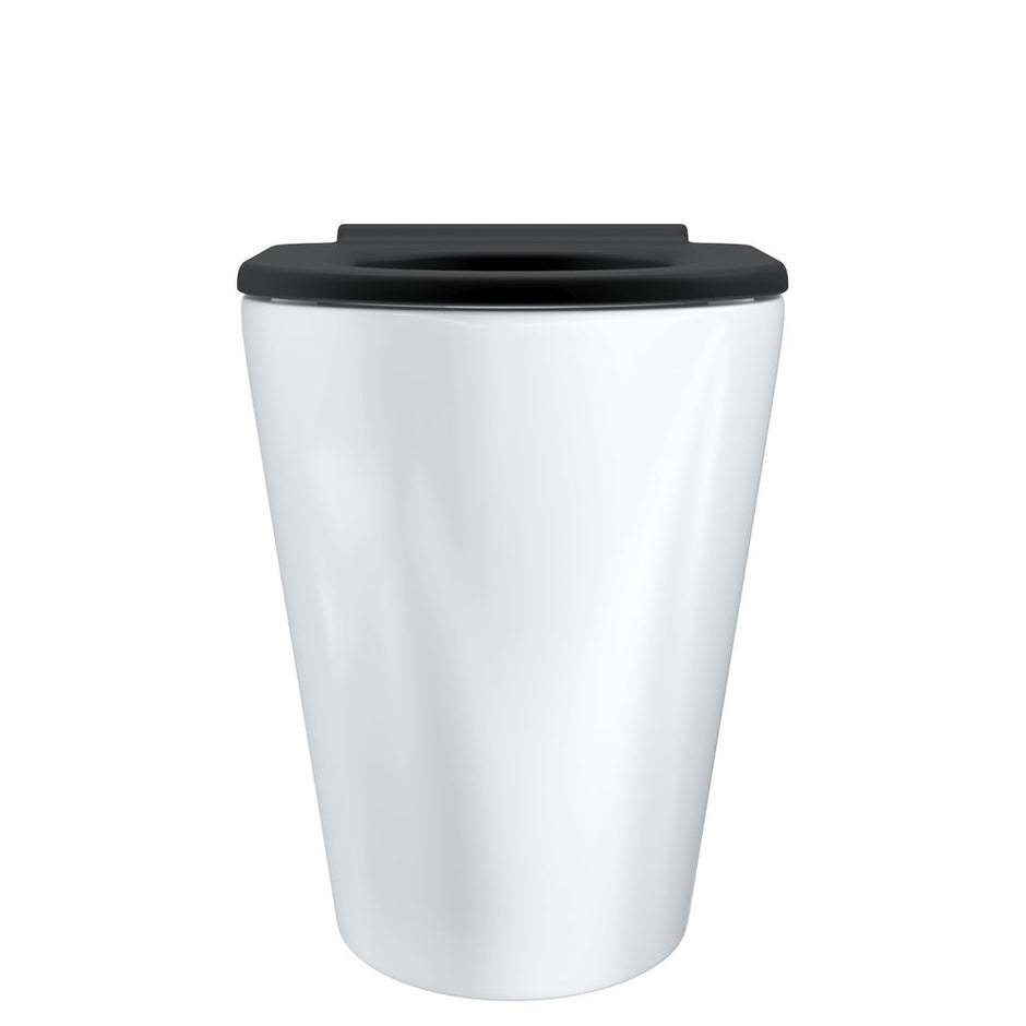 Isabella Care Wall-Faced Toilet Suite, Gloss White with Black Seat