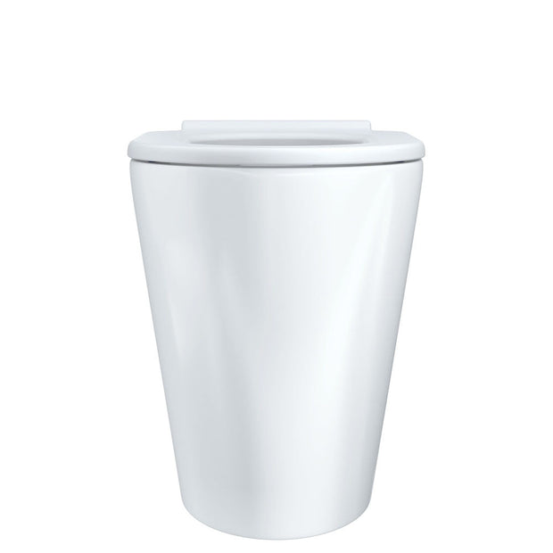 Isabella Care Wall-Faced Toilet Suite, Gloss White with White Seat