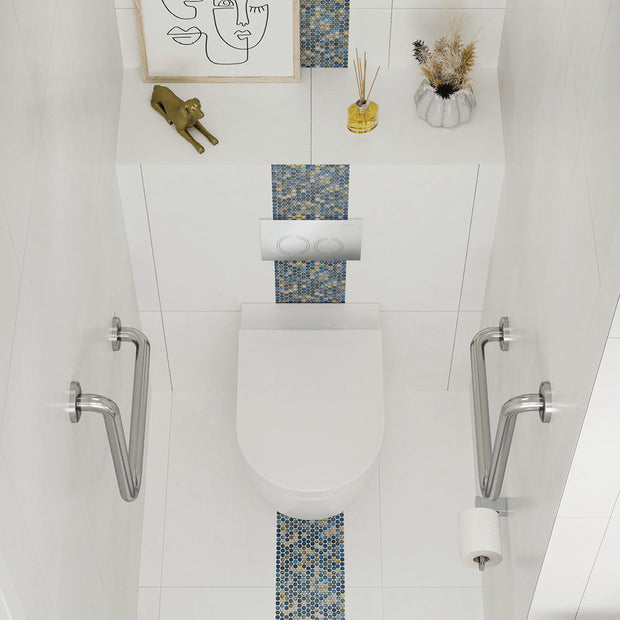 Alix Ambulant Wall-Faced Toilet Suite, Gloss White