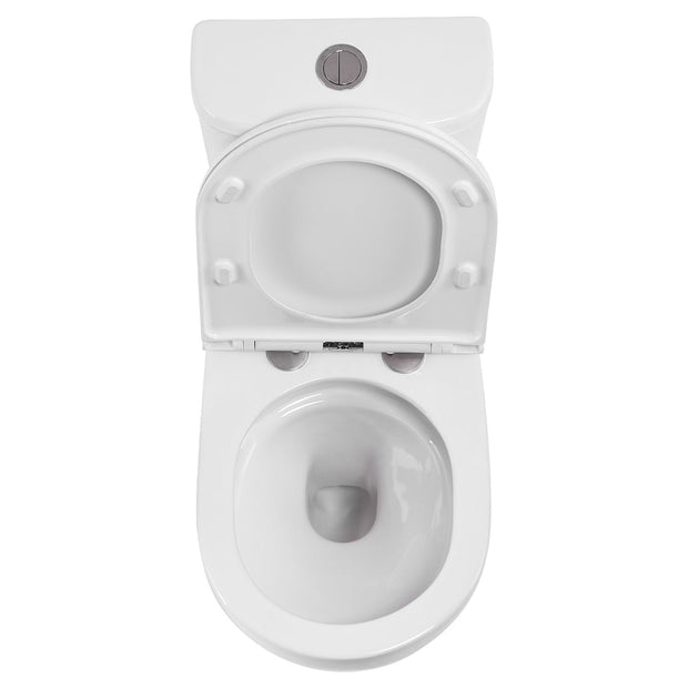Petra Close-Coupled Toilet Suite, Left Skew Trap, Gloss White