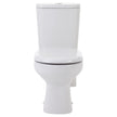 Petra Close-Coupled Toilet Suite, Right Skew Trap, Gloss White